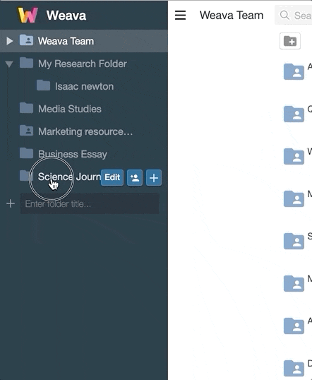 Adding sub-folders to Weava